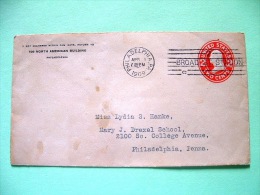 USA 1908 Pre Paid Cover Philadelphia To Philadelphia - Washington - Storia Postale