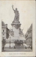 France - Carte Postale Circule En 1900- Paris, Statue De La Republique  - 2/scans - Standbeelden