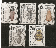 Taxes  N°  103  - 104 - 105 - 106 - 107  Obitérés  -  Insectes - 1960-.... Used