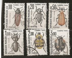 Taxes   N°  103  - 104 - 105 - 106 - 107 - 111   Obitérés  -  Insectes - 1960-.... Oblitérés