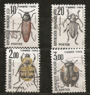 Taxes  Oblitérés    N° 103 - 104 - 107 - 111  -  Insectes - 1960-.... Gebraucht