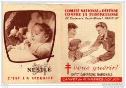 SUPERBE-carnet De La 26ème Campagne-1956 Complet 10 Timbres *** TTB -publicité*- -NESTLE+savon De Toilette - Blocks & Sheetlets & Booklets