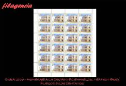 TRASTERO. CUBA. PLIEGOS. 2007-12 HOMENAJE A LA CIUDAD DE CIENFUEGOS. TEATRO TERRY. SELLO DE 0.75 CENTAVOS - Blocks & Sheetlets