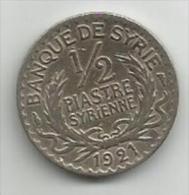 1/2 Piastre 1921. KM#68 - Syria