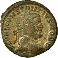 Monnaie, Constance I, Follis, TTB+, Cuivre, Cohen:89 - La Tétrarchie (284 à 307)