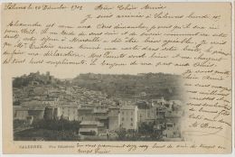 Salernes Vue Generale 1902 Envoi A Teissere Nice - Salernes