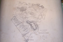 PLAN TOPOGRAPHIQUE "du : COURS  DE L'ARONDE" Aux Environs De Compiegne 1837 - Topographische Karten