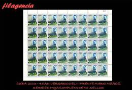 CUBA. PLIEGOS. 2003-07 45 ANIVERSARIO DEL III FRENTE GUERRILLERO MARIO MUÑOZ - Blocks & Sheetlets