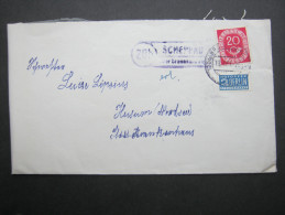 1952, SCHEPPAU über Braunschweig, Landpoststempel Auf Brief, Umgefaltet - Briefe U. Dokumente