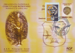 322- SCOUTS, SCUTISME, PRINCE CHARLES OF ROMANIA, PC STATIONERY, ENTIER POSTAL, 2004, ROMANIA - Storia Postale