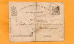 Luxembourg 1877 Card Mailed - Stamped Stationery