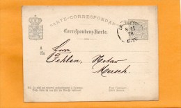 Larochette Luxembourg 1878 Card Mailed To Mersch - Interi Postali