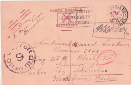 Carte SM De BRUXELLES/1941 + Censure Pour Berlin Oflag III B. Rare Utlisation - WW II (Covers & Documents)