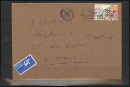 ISRAEL Postal History Cover Brief IL 049 Hebron City Air Mail - Lettres & Documents