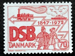 Denmark 1972  Cz. Slania FDC MiNr.523 National Railway /Lokomotiv     MNH  (**)  ( Lot L 868 ) - Unused Stamps
