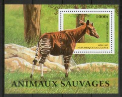 Guinea 1997 Okapi Zebra Giraffe Animal Wild Life Fauna Sc 1395 M/s MNH # 5044 - Jirafas