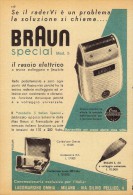 # RASIERER BRAUN 1950s Advert Pubblicità Publicitè Reklame Razor Rasoio Rasoir Rasuradora Electric Shaver - Lames De Rasoir