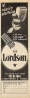 # RASOIR LORDSON SICAR TORINO 1950s Advert Pubblicità Publicitè Reklame Razor Rasoio Rasoir Rasuradora Electric Shaver - Rasierklingen