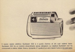 # ELECTRIC SHAVER SUNBEAM 1950s Advert Pubblicità Publicitè Reklame Razor Rasoio Rasoir Rasuradora - Rasierklingen
