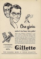 # GILLETTE BLADES 1950s Advert Pubblicità Publicitè Reklame Lamette Rasoio Lames Rasoir Cuchillas Klingen - Rasierklingen