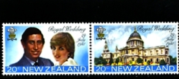NEW ZEALAND - 1981  ROYAL WEDDING  PAIR  MINT NH - Unused Stamps