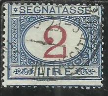 ITALIA REGNO ITALY KINGDOM 1903 SEGNATASSE TAXES DUE TASSE CIFRA NUMERAL LIRE 2  USATO USED - Postage Due