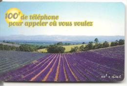 TICKET TELEPHONE-TICKET PR 49-LAVANDE 1-Recto-100F=15.24€-  N°--N° LOT-1 Lettre 6 Chiffres 2Lettres GRATTE-TBE- - Biglietti FT