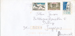 France Cover Sent To Denmark Topic Stamps - Brieven En Documenten