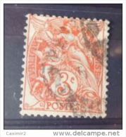 FRANCE TIMBRE OBLITERE   YVERT N°109 - 1900-29 Blanc