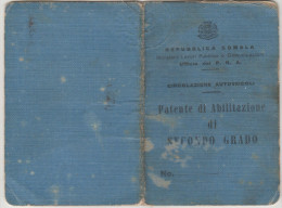 PATENTE DI GUIDA - PERMIS DE CONDUIRE - DRIVING LICENCE - FÜHRERSCHEIN - SOMALIA - SOMALIE - 1965 - 8 Marche Fiscali ... - Documents Historiques