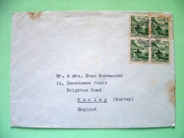 Switzerland 1949 Cover Sent To England - Castle - Brieven En Documenten