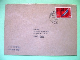 Switzerland 1973 Cover Sent Locally - Feather - Lettres & Documents