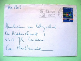 Switzerland 1981 Cover Sent Holland - Topography Congress - Ski Slogan - Lettres & Documents