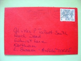 Switzerland 1985 Cover Sent To England - Bird Masks - Storia Postale