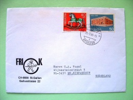 Switzerland 1986 Cover Sent To Holland - Horse Toy - Europa CEPT - Brieven En Documenten