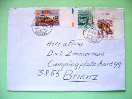 Switzerland 1988 Cover Sent Locally - Autobus - Car - Mail Sorting - Brieven En Documenten