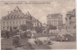 Carte Postale Ancienne,suisse,helvetia, Swiss,NEUCHATEL,CHAUX DE FONDS,place De La Gare 1910,parc,poste,enfants,p Ousset - La Chaux-de-Fonds