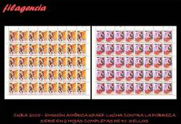 CUBA. PLIEGOS. 2005-28 EMISIÓN AMÉRICA UPAEP. LUCHA CONTRA LA POBREZA - Blocks & Sheetlets