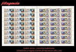 CUBA. PLIEGOS. 2006-17 PERSONAJES DE COMICS CUBANOS - Blocks & Kleinbögen