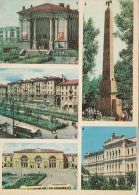 361- VITEBSK- OCTOBER CINEMA, KIROV AVENUE, STATION SQUARE, MONUMENT, INSTITUTE, TRAM, TRAMWAY, BUSS, CPA - Wit-Rusland