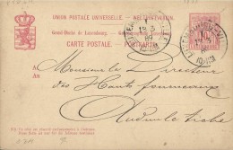 LUXEMBOURG 1889 - PRE-STAMPED POSTAL CARD OF 10 C FROM LUXEMBOURG OBL MAR 18 A REJAL255/9 - 1882 Allegorie