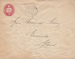 Suisse - Lettre De 1877 - Entier Postal - Oblitération Zürich - Expédié Vers Ennenda - Storia Postale