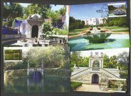 Portugal Jardins Historiques Botanique Fleurs 6 Cartes Maximum Portugal Historical Gardens Botanics Flowers 6 Maxicards - Maximumkaarten