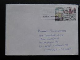 Cover Sent From Luxembourg To Lithuania Special Cancel Western Union - Covers & Documents