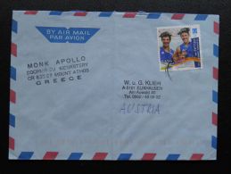 Cover Sent From Greece To Austria Sport Olympic Games Athens 2004 - Cartas & Documentos