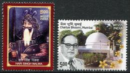 INDE 2013 - Héros Hindous, Chaitya Bhoomi Et Hari Singh Nalwa  - 2val Neufs // Mnh - Ungebraucht