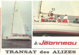 Carte Radio Qsl -voilier - Tranzat Des Alizés - Guadeloupe Island Fwi - Bateaux Jeanneau , 1989 - Sailing Vessels