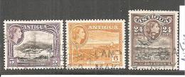 Ant010/  ANTIGUA - Ausgabe 1953, 3 Werte O - 1858-1960 Colonia Británica