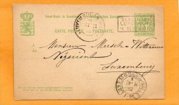 Ulfingen Luxembourg 1892 Card Mailed - Postwaardestukken