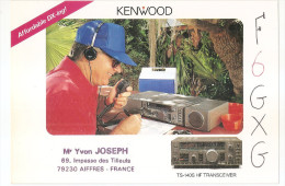 Carte Radio Qsl - Kenwood - Aiffres - 79 - F6gxg - 1989 - Radio Amateur